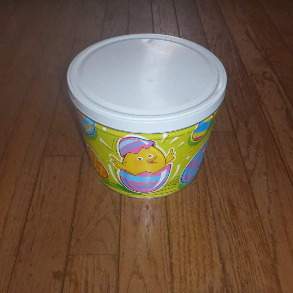 Easter Themed Metal Storage Tin - Super Cute!